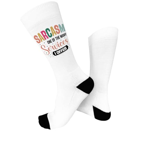 sarcasm one of the many services i offer half calf sock for son2