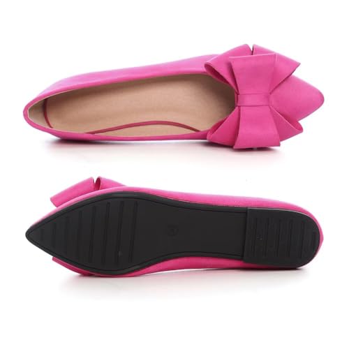 Image of TN TANGNEST Women Fashion Bowknot Flats Comfort Pointed Toe Dress Shoes
