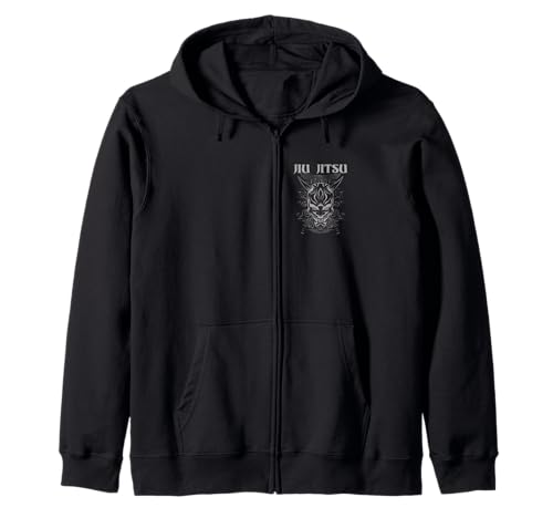 Máscara japonesa Demon Oni, kabuki Jiu-jitsu Kanji Sudadera con Capucha