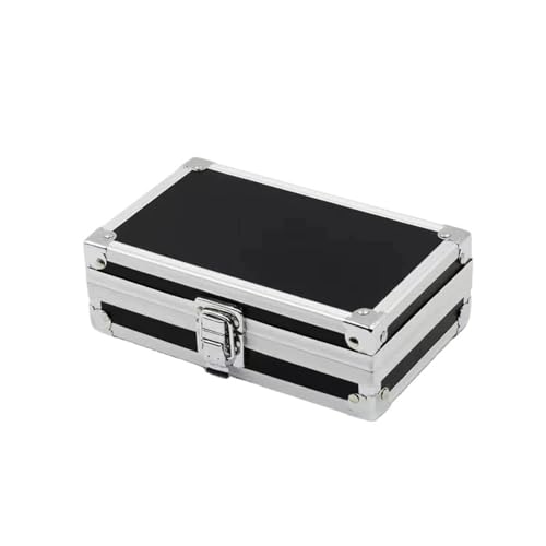 Maletín de aluminio multifuncional con caja dura de metal y asa de mano