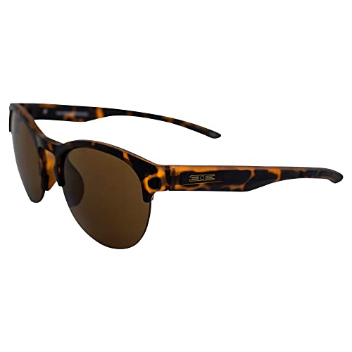 Epoch Eyewear Sierra Tortoise Sport Motorcycle Riding Driving Sunglasses with Brown Lens