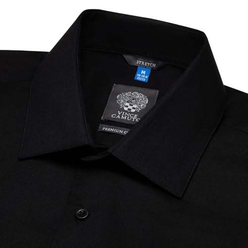 Vince Camuto Slim Fit Cotton Stretch Long Sleeve Dress Shirt for Men Spread Collar Shirts Mens Formal Premium Fabric4