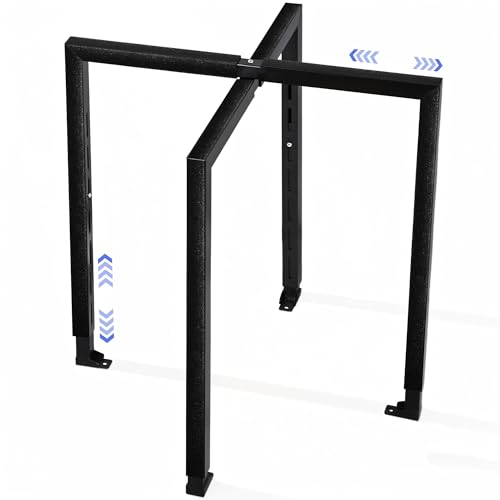 DorBuphan Air Conditioner Security Cage, Adjustable Width 25.4”- 45”, Adjustable Height 27.8”- 46.4”, Heavy Duty Steel & Anti-Theft Screws