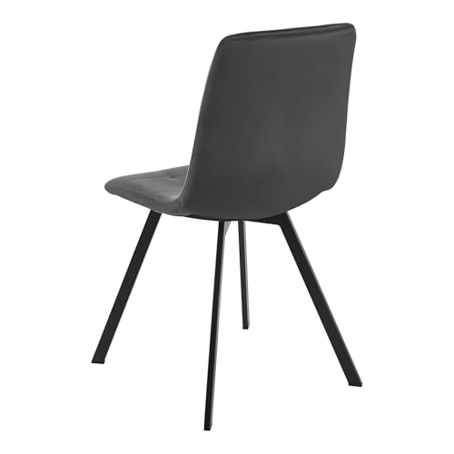 Set Da Pranzo Hemnes Tavolo Rettangolare 100X60 Cm Effetto Rovere E 4 Sedie Effetto Velluto Grigio Scuro [En.Casa] - 9