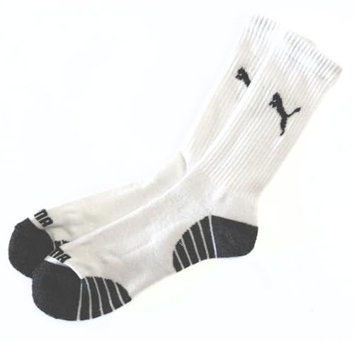 PUMA Men's Crew Socks, 8 pair, Fits Shoe Sizes 6-12, White2
