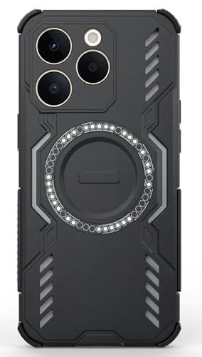 Image of ShieldTech Back Cover Case for Realme Narzo 90 5G | 360 Protection Mobile Phone Case Mag-Safe | Camera Protection | Back Cover for Realme Narzo 90 5G / Realme Narzo 90 5+G - Black TPU+PC