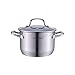 Garnek magazynowy, stal nierdzewna 304, do użytku domowego/komercyjnego, 1,5 l, 2 l, 3 l, 4 l, 6 l, 10 l, 12 l, zagęszczony, do kuchenki gazowej/kuchenki indukcyjnej (1-15 osób) (rozmiar: 1,5 l)