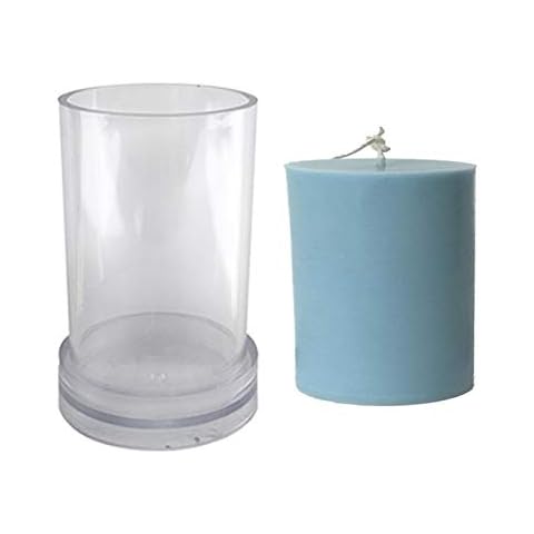 tanbea-UK Candle Molds for Candle Making Plastic Pillar Candle Making Kit Large Cylinder Rib Candle Making Molds DIY Candle Making Supplies adaptable Cover