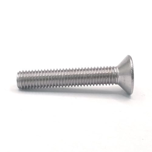 Countersunk Screws M4 with Nut and Washer, Stainless Steel V2A, DIN 7991 (M4 x 45, Pack of 5)