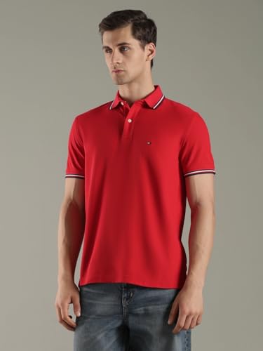 Image of Tommy Hilfiger Men Polo Cotton Regular Fit Shirt