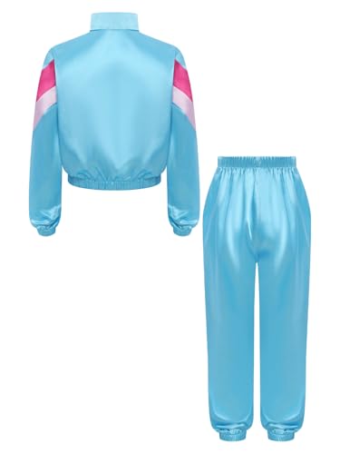 Child Boys Girls S Style Tracksuit Zip Up Jacket With Matching Joggers For Dance2