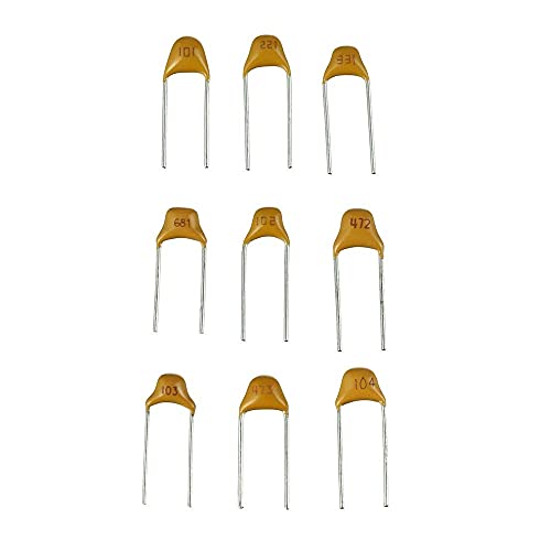 BOJACK 15 Values 600Pcs Ceramic Capacitor Assortment Kit Capacitors from 10pf to 100nF in a Box