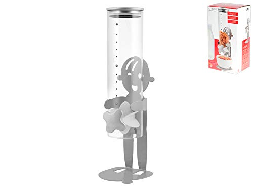 Home Dispenser Cereal Me Tappo in Vetro Silver