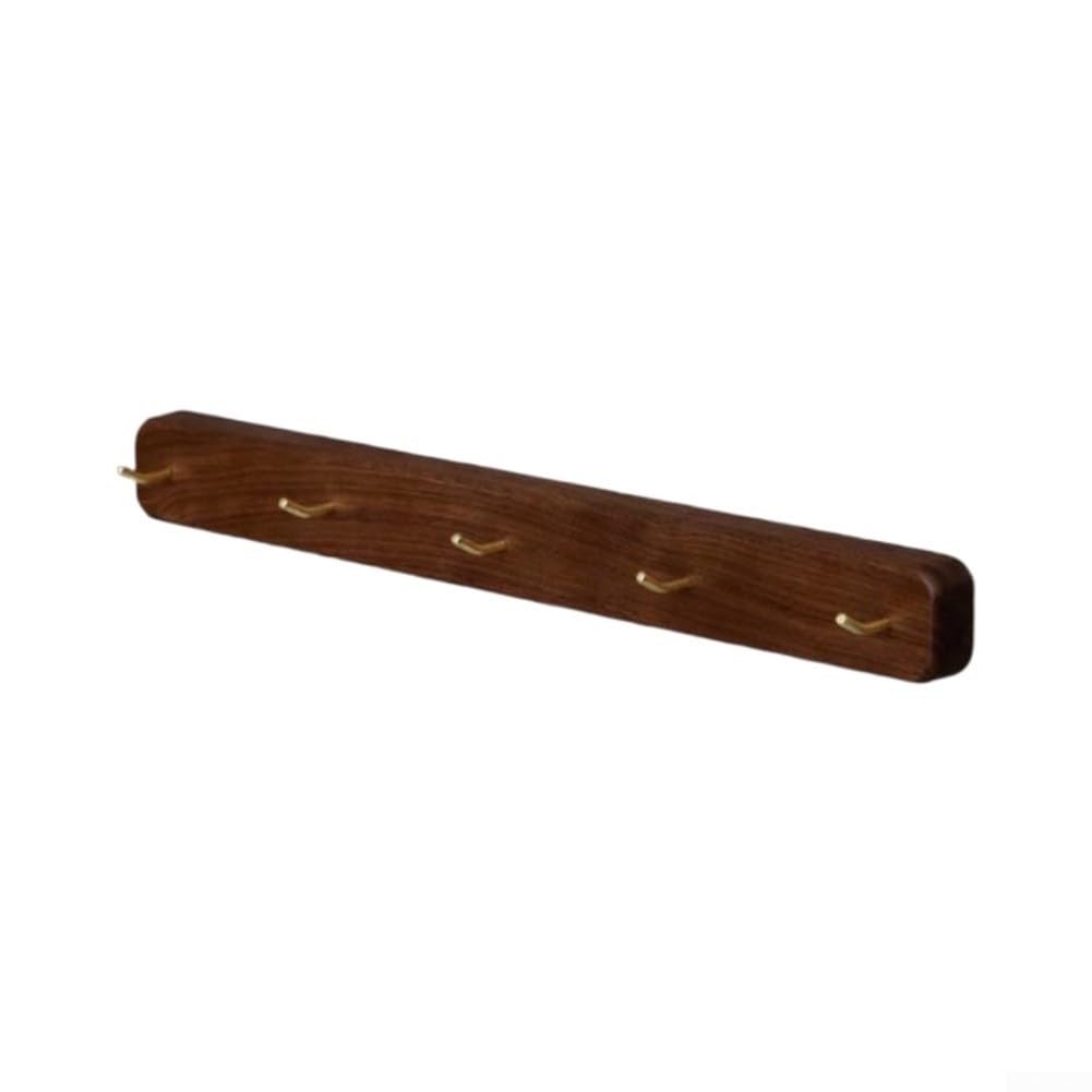 Porte-Manteau Design pour bois Noyer et Or 36cm Porte-Manteau