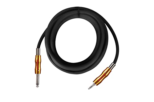 KEBILSHOP 3.5mm 1/8" Male to 6.35mm 1/4" Male Stereo 3 Meter/10 Feet Audio Cable with Zinc Alloy Housing for Headphones,Laptop,Home Theater Devices, and Amplifiers & More (3 Meter/10 Feet, Black) 6 316V41BveIL