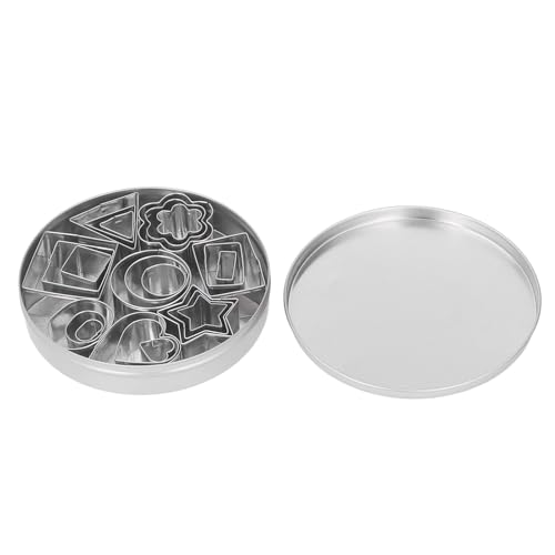 Juego de moldes para galletas Niiyen de 24 piezas.Mini cortador de galletas de acero inoxidable.Cortador de fondant de metal con forma geométrica, para refrigerios de pasteles