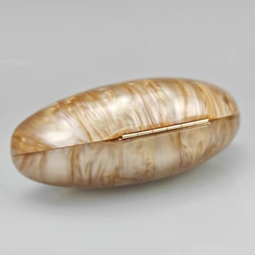 Caistre Acrylic Clutch Purse for Women Shell Shape Acrylic Evening Bag Handbag Trendy Chain Evening Handbag Shoulder Purse4