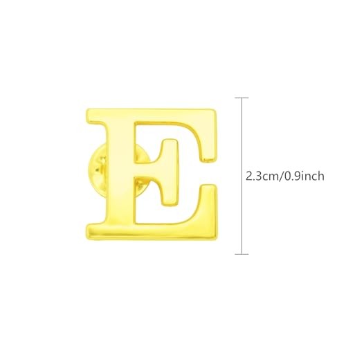 Image of 10Pack A-Z 26 Letters Pins Brooches Silver Plated Metal Broaches Pins-GOLD Initial Breast Brooch pin Tack Name Personalized Gifts for Women Men