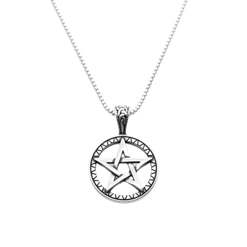 Image of THE MEN THING ARCANE STAR - 34mm Titanium Steel Pendant with 24inch Round Box 4mm Chain for Men & Boys