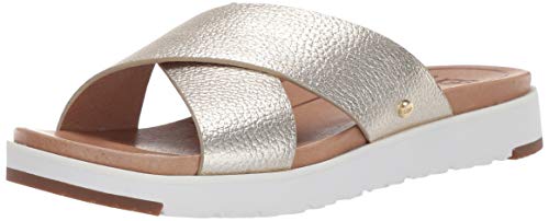 UGG Australia Kari Metallic, Sandalia para Mujer, Gold, 36 EU
