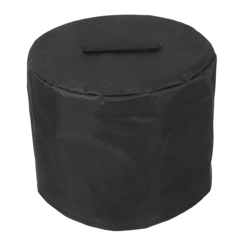 Abaodam Fire Pit Cover Fireproof Pit Table Cover Black 600d Oxford Cloth