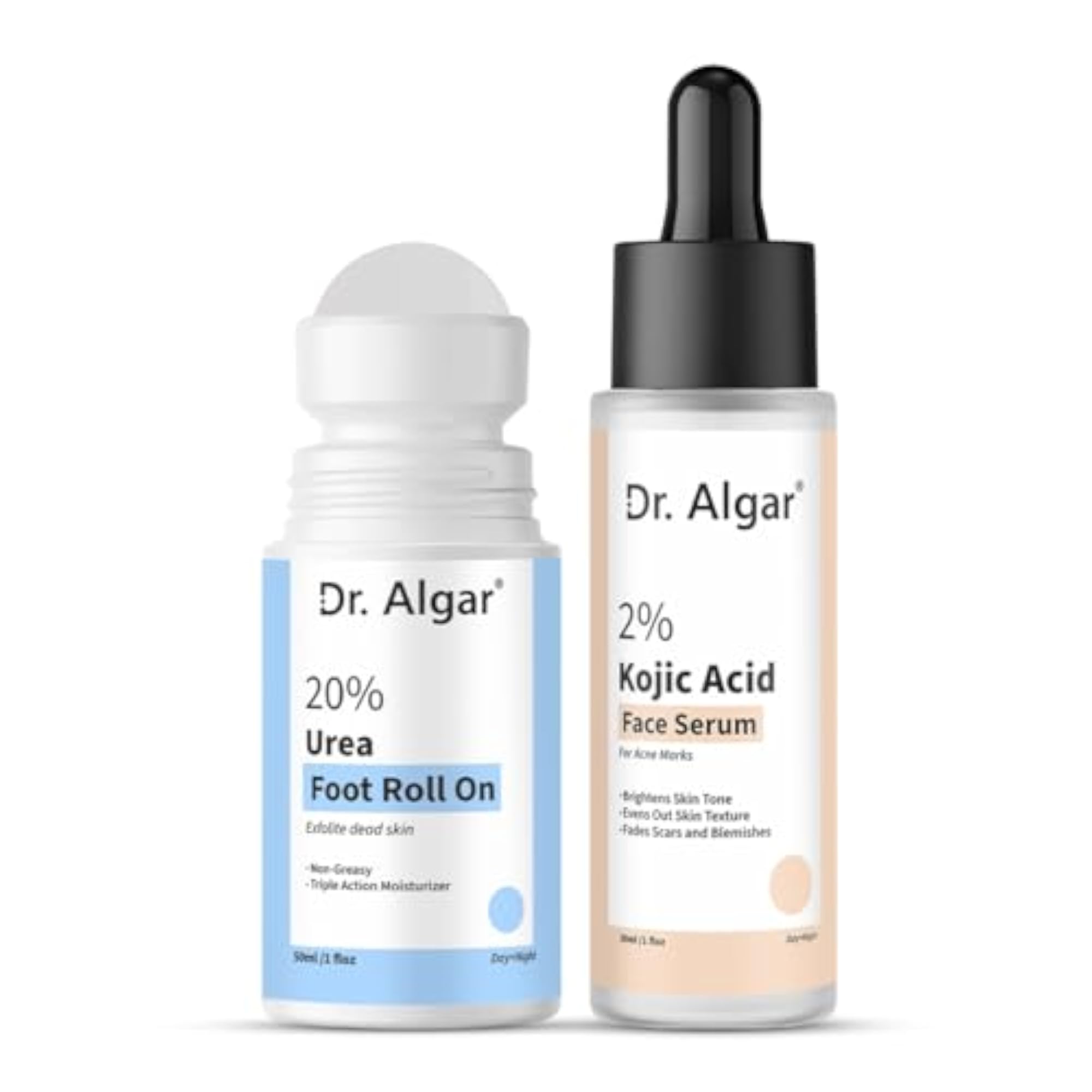 Foot Roll-On and Kojic Face Serum Dual Care Combo