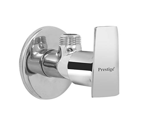 Prestige Brass Taps Angle Cock Tap with Wall Flange Chrome Finish Angle Cock Pillar taps Bib Cock Pillar tap for Bathroom Faucets