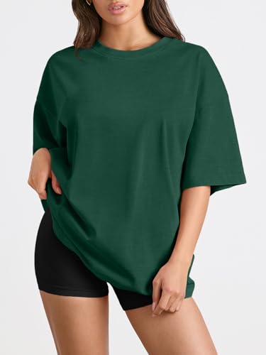 Image of Trendy Queen Womens Oversized T-Shirts Short Sleeves Workout Tops | Casual Summer Gym Tees Plus Size Fashion Clothes 2026