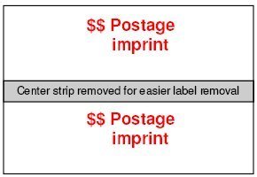 IDEALSEAL Postage Meter Tapes 4\"x3-1/2\" for Use in All HandFed Meters without a Meter Ad Perfect for Use - Thumbnail 2