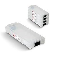 TOX Sortimentskoffer L-BOXX Micro im Set, stapel- und verklickbar mit L-BOXX System, unterteilbar in 8 Fächer, Aufbewahrung für Dübel und Schrauben, transparent, Set mit 5 Stück, 094909145