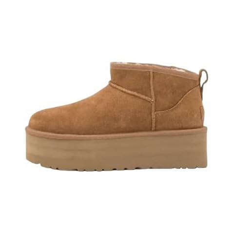 Shoes8teen Platform Mini Boot For Women Short Ankle Boot Fur Fleece Lined Sneakers ROZY Chestnut 8.5 Cover