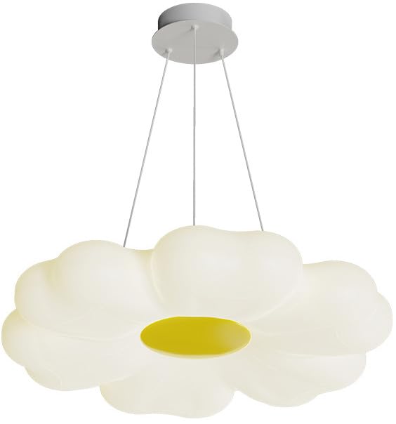 SIYANE Cute Flower Chandelier for Girls Bedroom Dimmable LED Pendant Lights Acrylic Milk White Ceiling Hanging Lamp Nordic Modern Lighting Fixture for Children Kids Room Study Nursery