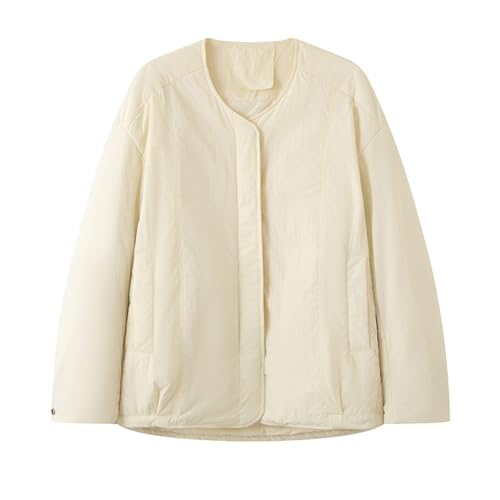 ZUOHUI Chaqueta Holgada de Invierno for Mujer, Modelo 2025, con Relleno de algodón, Cuello Redondo y Manga Larga, con Exterior de poliéster, Ideal for IR a la Oficina y for Uso Diario.(M)