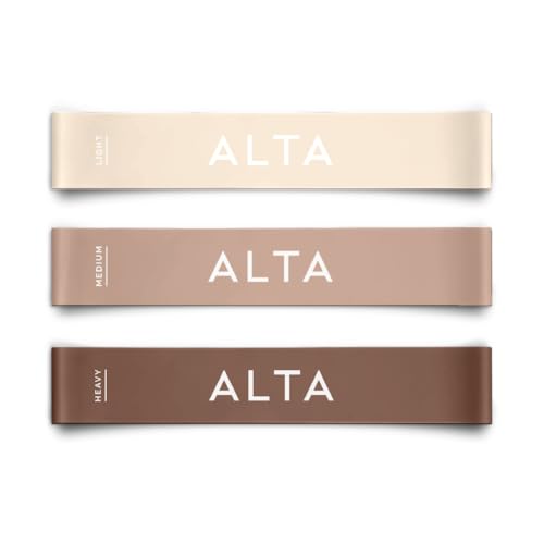 ALTA Mini Loop Bands for Exercise - Premium Durable Latex - Small Resistance Bands for Women, Booty Bands for Working Out, Leg Stretch Loops for Physical Therapy, Pilates Exercise Mini Bands Set