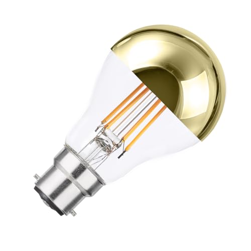 LEDKIA LIGHTING Ampoule Filament LED B22 8W 800 lm A60 Gold Reflect No Flicker 2200K Super chaud