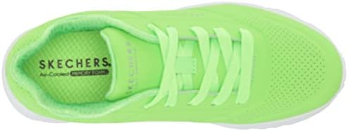 Skechers Kids Girls Street Uno Lite-in My Zone Sneaker, Lime, 6 Big Kid | Image 4