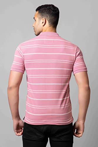 Image of PRORIDERS Half Sleeve 100% Pure Cotton Fabric Collared Regular Fit Men's Polo Striper Tshirt with Pocket for Casual wear