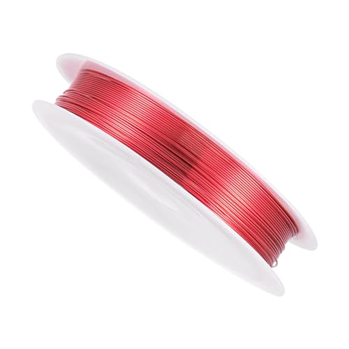 CoCud Copper Wire, 26 Gauge 0.4mm Dia 9m Length, Copper Anti-Rust Smooth Beading Wires Red - (Applications: for DIY Crafts)