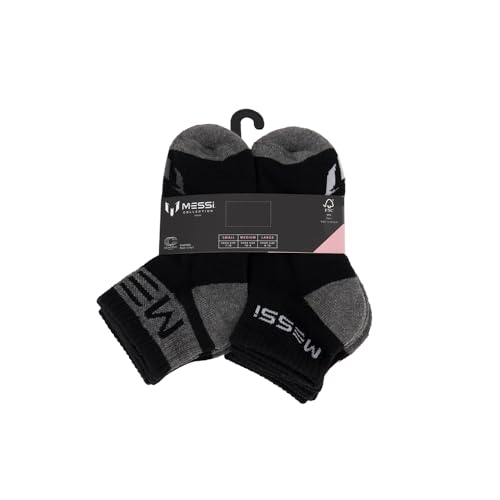 Image of Messi Boys' Lifestyle Ankle Socks, 6-pack, Soft & Stretchy, Comfortable