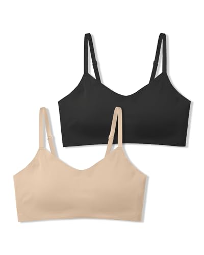 SALIA GIRL Trainings-BHS mit Fester Polsterung für Mädchen Nahtlose Sport-BHS im Cami-Stil für Teenager von 10 bis 14 Jahren mit Verstellbaren Trägern