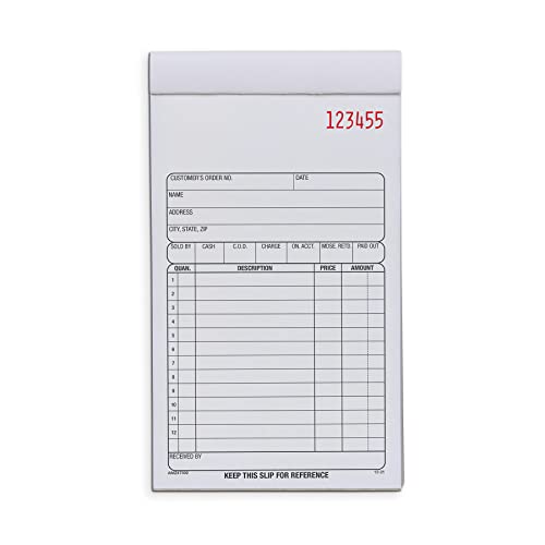 Amazon Basics Sales Order Book, 2-Part Carbonless, 3-Pack #TOP2