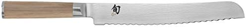 Shun Classic Blonde 9” Bread Knife, Blonde PakkaWood Handle, Full Tang VG-MAX Blade