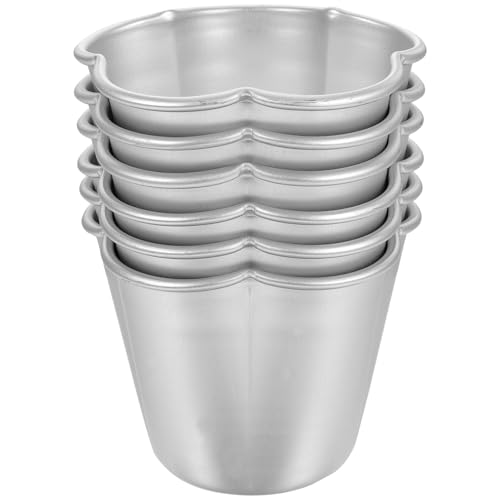 ROMISBABA 6個 アルミ合製 エッグタルト型 マフィン型 家用 パーティー向け 多用途 キッチン用品