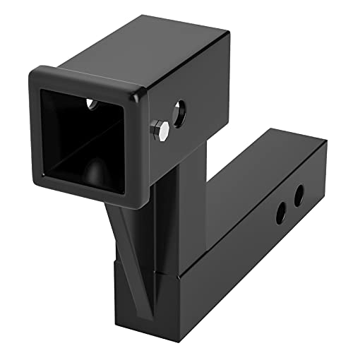 2" Trailer Raised Hitch Adapter with 6.25" Rise Drop Receiver lowering