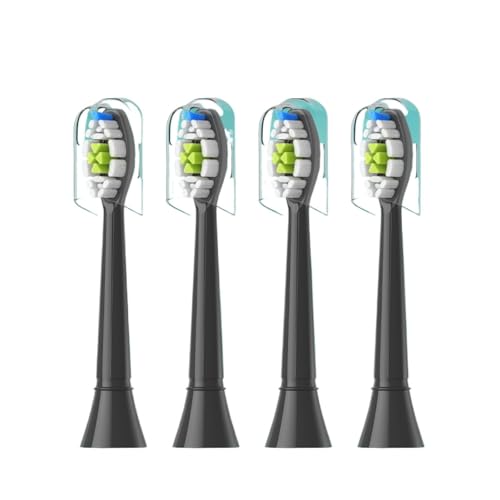 4/8�̌����p���u���V�w�b�h�ɑΉ��BPhilips Sonicare �\�t�g�d���u���V�w�b�h 4100 6500 6100 7500 5 �ƌ݊�������B(4pcs Black)