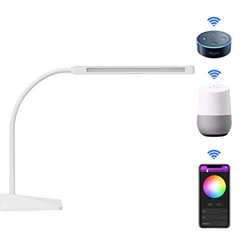 Smart LED Desk Lamp with WiFi, Reading Light with 3-Level Dimmer Touch Control Office