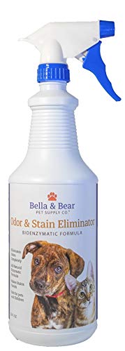 Bella & Bear Odor & Stain Eliminator | Professional Grade Bioenzymatic Cleaner | Powerful Stain Remover | Removes Pet Urine Odor Instantaneously | Works On Many Surfaces