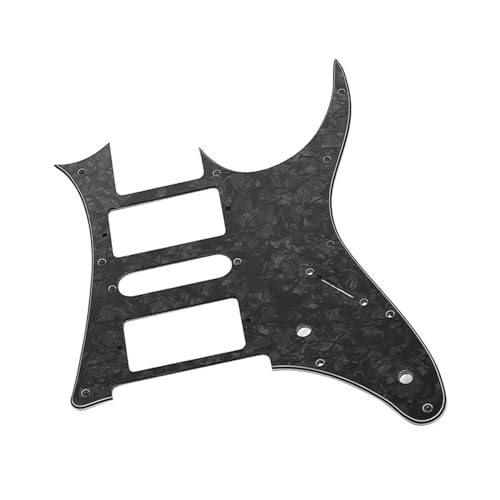 ピックガード HSH エレキギター用ピックガード 3層 PVC ピックガード スクラッチ 7色オプション(Pearl Bk)