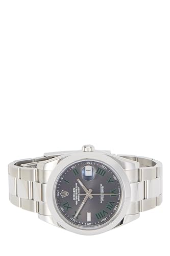 Pre-Loved Wimbledon Stainless Steel Roman Numeral Datejust 126300 41mm, Grey3