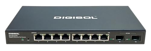 Image of DIGISOL 8 Port Gigabit Ethernet Smart Managed PoE Switch with 2 Giga SFP Ports DG-GS1510PL